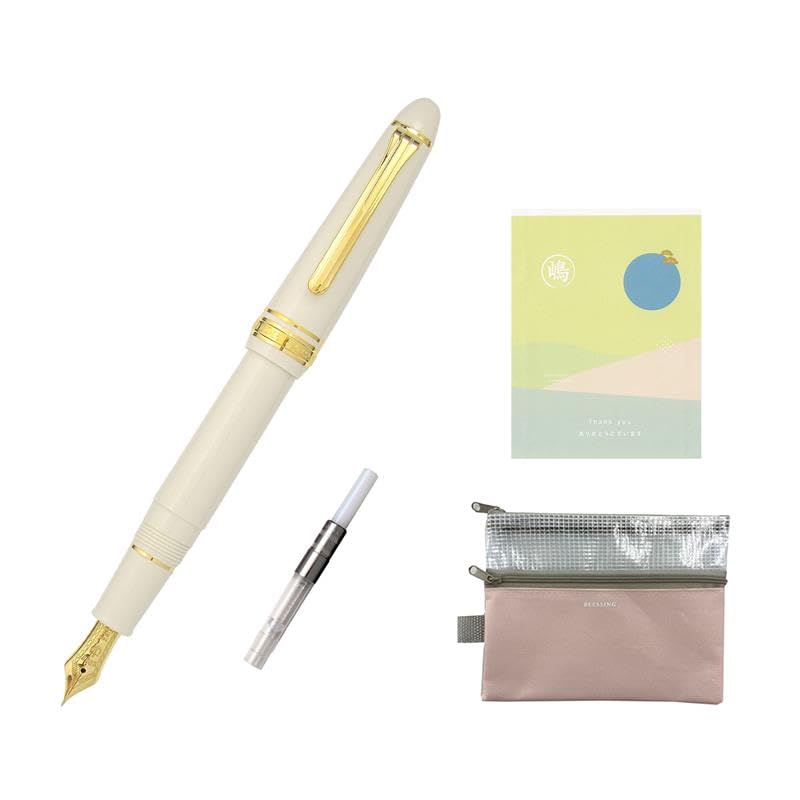 Generisch Sailor Profit Standard Fountain Pen Medium Nib Ivory 11-1219-417, z konwerterem + bonus: piórnik i japońska koperta.