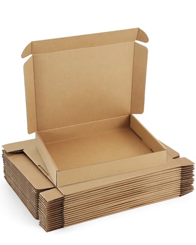 Poever 13x10x2 Brown Shipping Boxes