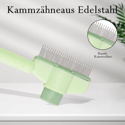 Katomi Katzenkamm Grün – Fellpflege Kamm für Katzen, Fellbürste & Haustierpflege, Umweltfreundlich, Ideal für Katzenbesitzer, Weihnachten & Geburtstag, 20 cm