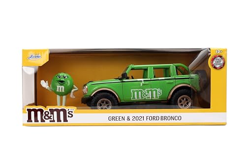 Jada M&M'S 2021 Ford Bronco Die-cast 1:24 Verde miniatura 2