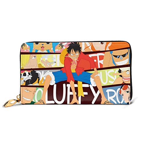Preisvergleich Produktbild Einteilige Geldbörse aus echtem Leder mit Reißverschluss, lange Clutch, Münzfach, Kartenpaket für Damen und Herren