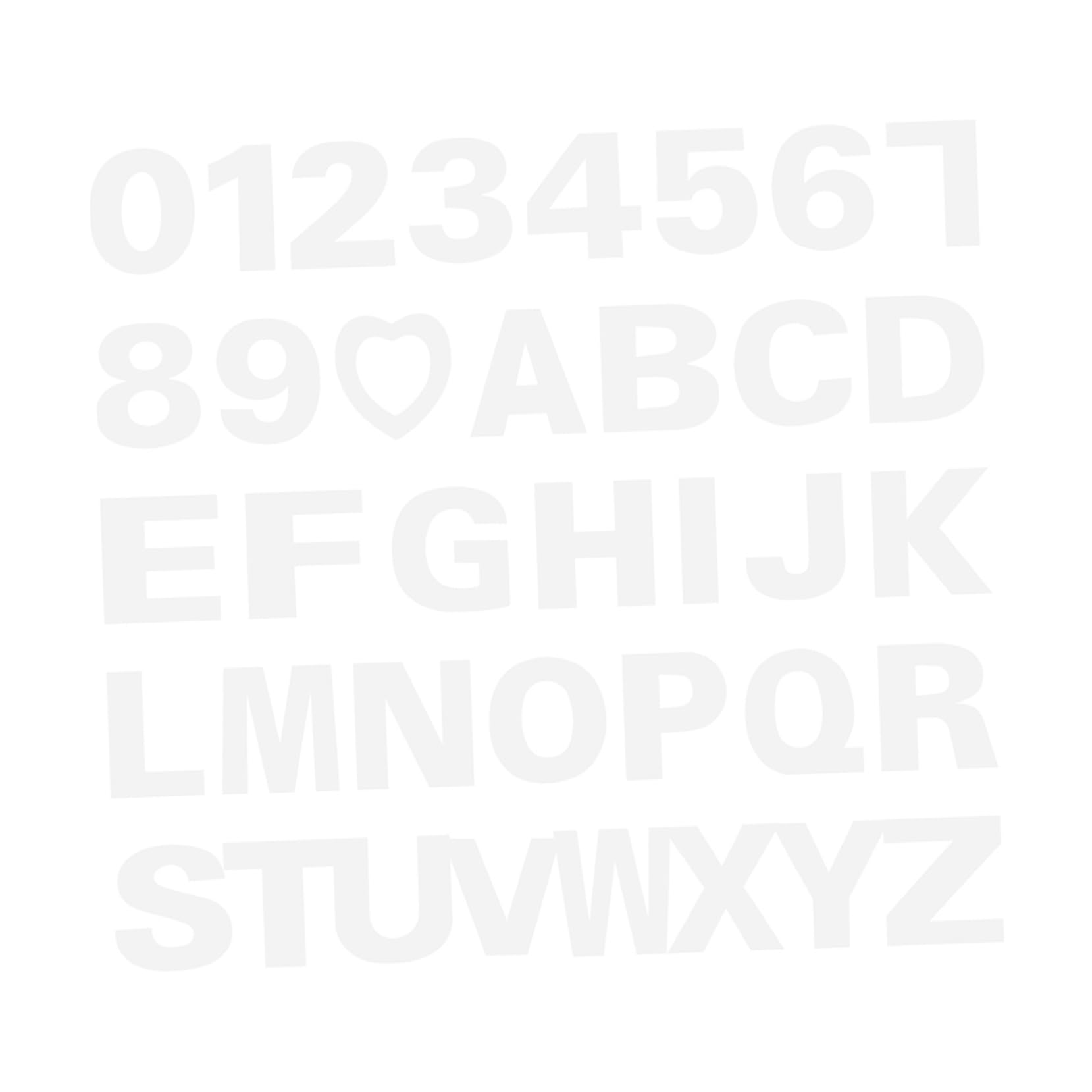 BESTYASH Stampi per Torte 37 Pezzi in Pet Bianco Stencil Alfabeto e Numeri Riutilizzabili per Decorazione di Dolci a Casa e Matrimoni