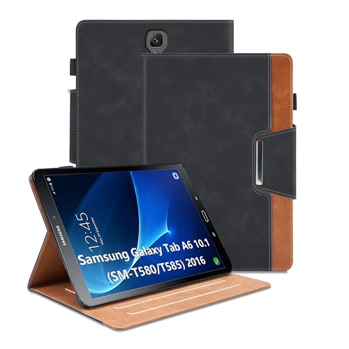 Funda para Samsung Galaxy Tab A6 10.1 Pulgadas 2016 SM-T580/T585 PU Cuero Flip Tableta Carcasa...