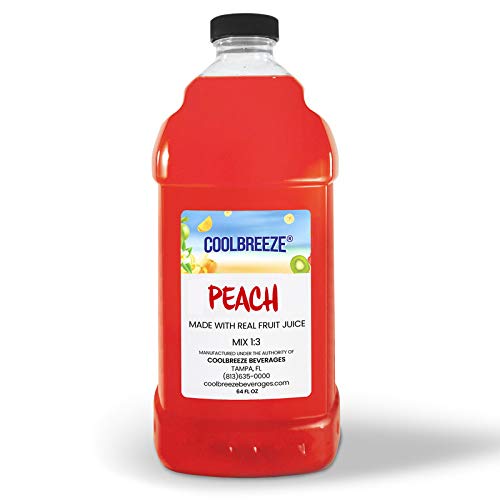 Coolbreeze Beverages Ready to Use Frozen Slushie Flavor Syrup - Peach Slush - 1/2 gal