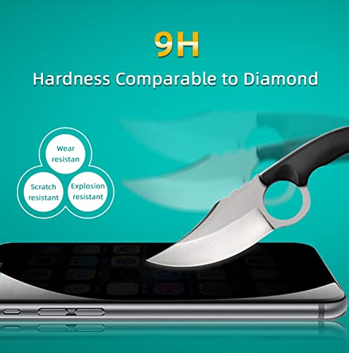 Image of Privacy Screen Protector for iPhone Xs Max Shatterproof Tempered Glass [True 28Anti Spy] [9H Hardness] [Easy Installation ] Black Protector for iPhone Xs max-Pack of 1