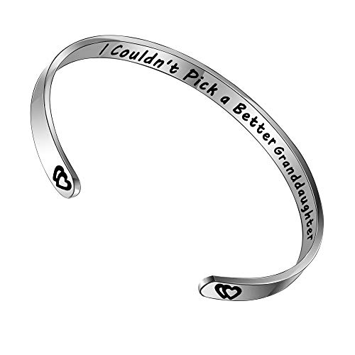Vistaric Granddaughter Gifts Adjustable Bangle Bracelets From Grandma Birthday Anniversary Graduation Gifts I Could't Pick A Better Granddaughter #TOP1
