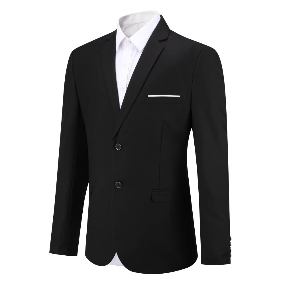 Allthemen Abito da Uomo in 2 Pezzi in Tinta Unita con Due Bottoni Giacca Formale da Lavoro per Matrimonio Blazer + Cravatta