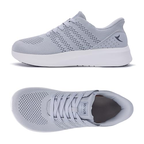 Wide Toe Box Shoes for Men Tennis Walking Sneakers with Arch Support Zero Drop Minimalist Design US 8-12
