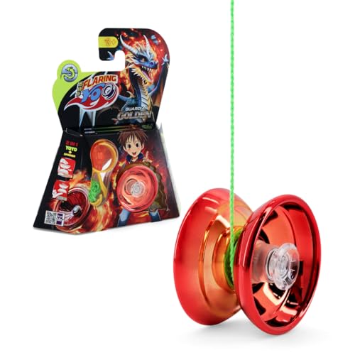 Flaring Yo Golden Guardian Responsive Yo-Yo Toy with String for Kids Durable Design with Auto Return Mechanism for Kids and Beginners Smooth Spin Handheld Skill Toy- Ages 3+ Golden with Red