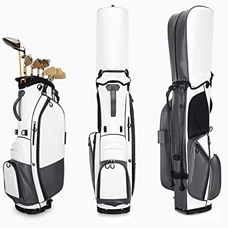 Golf Bag Full Waterproof Stand Bag Men's and Women's Lightweight Full Set of Clubs Black (Gray)
