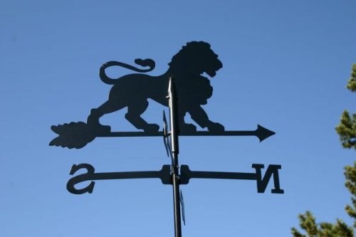 LÖWE Wetterfahne aus Stahl klein schwarz 66x46 cm