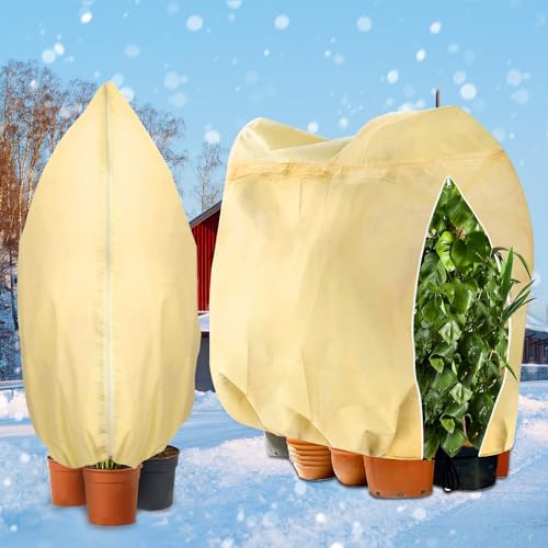 MWZEAUL Funda para Plantas para Invierno, 2 pzs. Tela no Tejida 8...