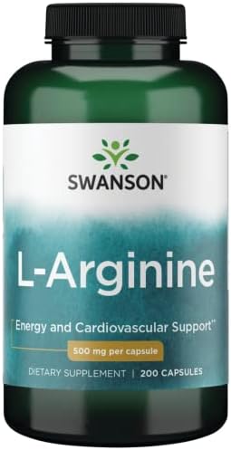 Swanson Amino Acid L-Arginine 500 Milligrams 200 Capsules