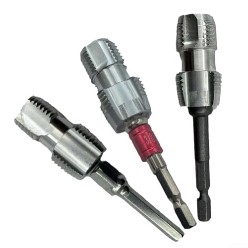 MeevrgR Adaptador de taladro eléctrico para tubos de plástico PPE PPR Rosca lisa, vástago hexagonal de 35 mm (A)