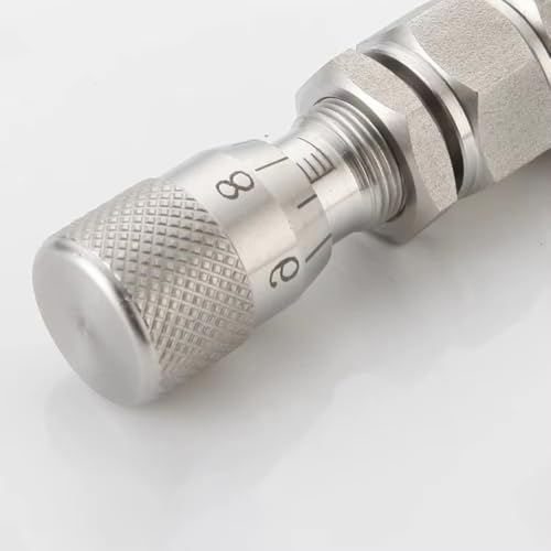 Válvula de aguja de control de microflujo contra variaciones de presión 5
