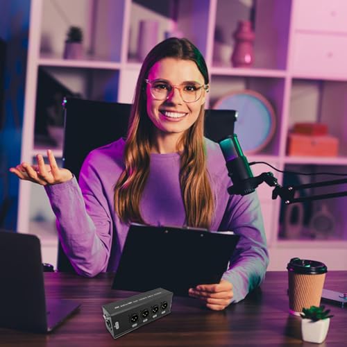 Genérico - Carcasa divisora de cable de 4 canales, accesorios para ordenadores de alta velocidad y estables, 4 canales conector RJ45, para equipos de audio de vídeo y oficina y sala de - imagen 3