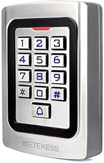 Retekess T-AC04 Access Control Keypad IP68 Waterproof Metal PIN Code RFID 125KHz 2000 Users Wiegand 26 Door Access Control Backlight Rainproof Apartment Company Warehouse B&B Safety Garage