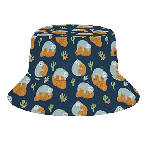 Sombrero de Cubo con Pepita de Pollo Perezoso, Sombreros de Pescador de Playa para Mujeres, Hombres, Adolescentes, Sombreros de Sol de Verano empacables, Gorra de Viaje al Aire Libre, Unisex