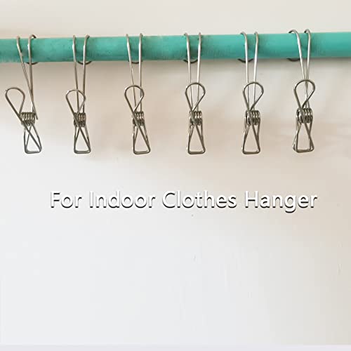 Jzmyxa THPLAC0203-F Stainless Steel Clothes Pins, 304 Stainless Steel Metal Long Tail Clothes Pins Stainless Steel Hook Clothes Pins Large Rust-Proof Clothes Pins thumb #6