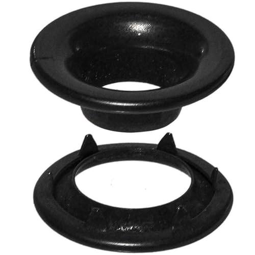 Stimpson 8RRGSWBDBC720 Rolled Rim Grommet and Spur Washer Dull Black Oxide Durable, Reliable, Heavy-Duty #8 Set (720 Sets)
