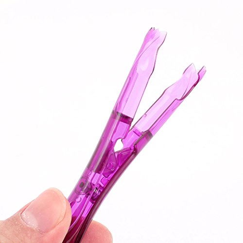 Sourcingmap Plastic Spring Fruit Cherry Grape Seed Gadget Remover Corer Tool 2pcs Clear Purple Green - Image 2