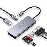 【Schnelle Datenübertragungsrate und schnelles Laden】: USB 3.0 Super Speed ​​(bis zu 5 Gbit/s) - Die Übertragungsgeschwindigkeit wird durch Anpassen der angeschlossenen Geräte begrenzt. Bei einer Ladeleistung von bis zu 100W müssen Sie sich keine Sorgen machen, dass das Gerät nicht mit Strom versorgt wird. ▶ Um die Reaktionsverzögerung des Geräts zu vermeiden, verwendet der Empfänger der Funkmaus / Funk-Tastatur vorzugsweise die USB 2.0-Schnittstelle. ◀