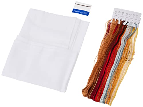 Vervaco Aida tablecloth kit Hedgehog and mushrooms, 32 inch