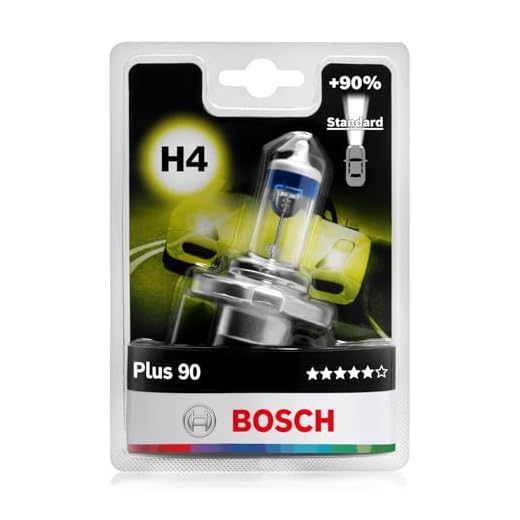 Bosch H4 Plus 90, Lampadina Alogena para Faro Delantero, 12 V 60/55 W, 90% Más Luz - Casquillo Tipo P43t - Recambio de Luz para Coche, Paquete de 1 Lámpara
