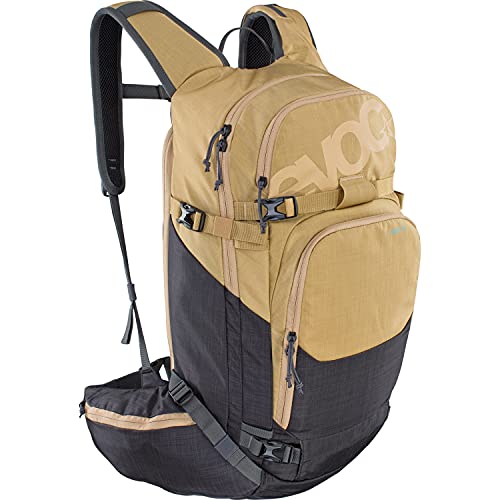 EVOC LINE 30 Tourenrucksack, Skirucksack (NEURALITE SYSTEM, separates Lawinenfach mit Notfallplan, Ski-/Snowboard Befestigungsmöglichkeiten, Hüftgurttaschen, BODDY HUGGING), Karbongrau meliert