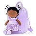 Onetoo Toddler Kids Backpack with Soft Tanned Baby Dolls in Purple Star Dress 9.5