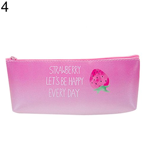 Preisvergleich Produktbild Mädchen STRAWBERRY Kunstleder Bleistift Tasche Lovely Schreibwaren Schulbedarf