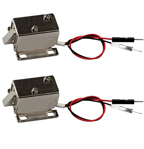 Mini verrou électromagnétique DC 12V serrure électrique filaire argent 27x29x18mm