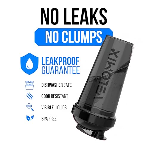 VELOMIX -2 Pack- 28 oz Protein Shaker Bottles for Protein Mixes - 2x Wire Whisk | Leak Proof Shaker Cups for Protein Shakes and Pre Workout | Protein Shaker Bottle Pack (B1) Red/Black by VELOMIX - Image 2