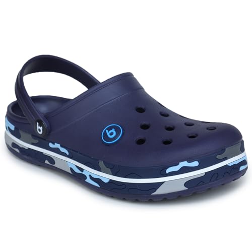 Image of KOBURG Lite Men's Super Stylish Clogs | Casual Walking Clogs | Sandals with Adjustable Back Strap for Men | Comfortable & Light Weight | Stylish & Anti-Skid | Waterproof | Gents /Boys KF-414