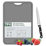 Top 10 Best Target Cutting Board Reviews & Comparison | Updated 17 Gintan TPU Cutting Board, BPA-Free, with Knife and JuiceGroove,Scratch Resistant Flexible Cutting Boards for Kitchen, Dishwasher Safe, Easy-Grip Handle, Non-Slip (Dark Grey)