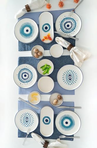 Hand Made 14 Parça 6 Kişilik Nazar Boncuklu Kahvaltı Seti