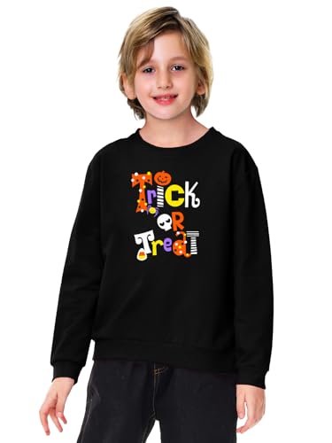 Image of Remimi Kids Halloween Sweatshirt Long Sleeve Thanksgiving Tops 3-14 Years