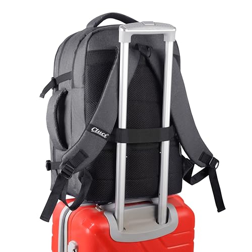 Image of By CLUCI Cabin Size Travel Backpack for Men & Women | 18-Inch Laptop Bag Rucksack | Water-Resistant Daypack with Trolley Sleeve for Flight, Office, & Weekend Trips