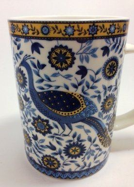Churchill Queens China Peacock Mug Blue & Gold