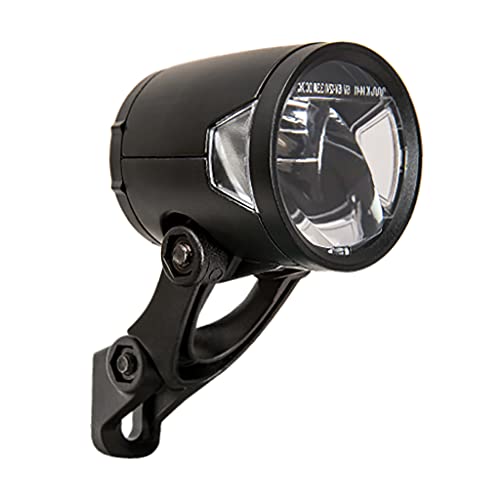Koplamp H-Black MR8 dinamo con interruptor de encendido y apagado para bicicleta urbana