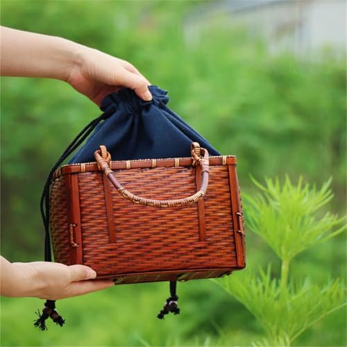 Sac en bambou tissé main de haute qualité pour service à thé traditionnel