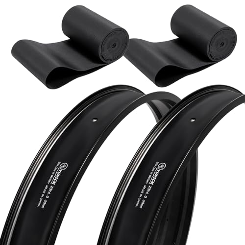 YunSCM 2-Pcs 20 x 4 Fat E-Bike Rim Strips Nylon Rim Tape Tire Liners Compatible with 20x4.0 E-Bike Electric Bike, Mountian Bicycle Bike Fat Tires