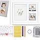 KZXCVS Pfotenabdruck Set Hund Katze mit Bilderrahmen, Haustier Bilderrahmen Holz mit, mit Gedenkbedeutung, für Haustiere, Neugeborene und Andenken Geschenk geruchlosem, BPA-freiem