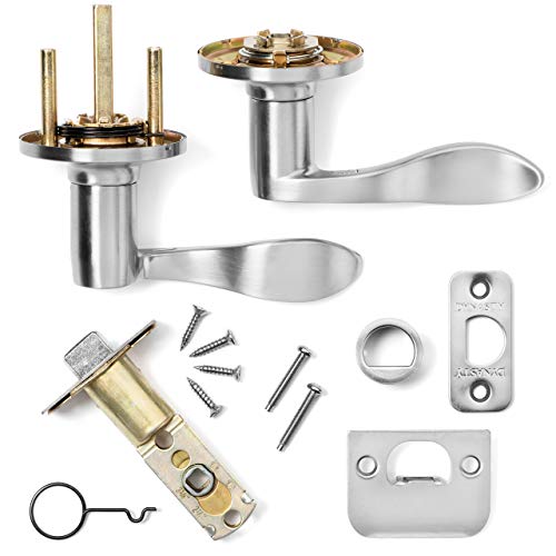 Dynasty Heritage Passage Door Lever For Hall And Closet Interior Keyless Door Handle Satin Nickel Contractor Pack (3 Pack) #TOP3