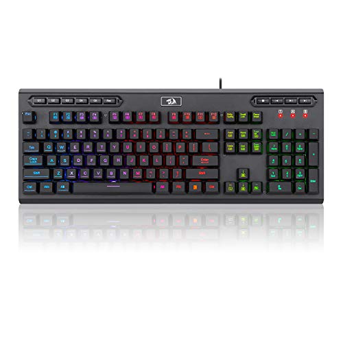 Redragon K511 Pro Rgb Gaming Keyboard Wired Led Backlit Programmable Macro Keyboard 104 Keys Quiet Silent Membrane Keyboard For Windows Pc Gamer Computer #TOP1