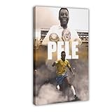hsqxidhz Poster Pele Brazil sur toile pour décoration murale de salon, chambre à coucher (60 x 90 cm)