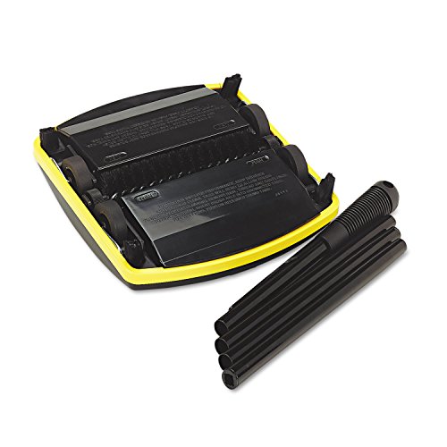 Image of Rubbermaid Commercial Products Executive Series 6.5 inch Single-Action Mechanical Sweeper Cordless Black Collects Dust Dirt and Debris from Hard Floors and Carpet