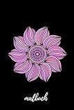 malbuch: Blanko Malbuch für Erwachsene & Jugendliche - Skizzenbuch Zeichenbuch Blankobuch- Tagebuch zum selbst gestalten - 6x9 (ca. DIN A5) - 100 ... Papier - Soft Cover Mandala Design Rosa