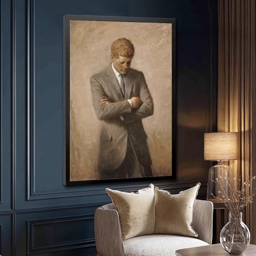 Portrait de JFK impression sur toile déco de bureau 30x45 cm - 3