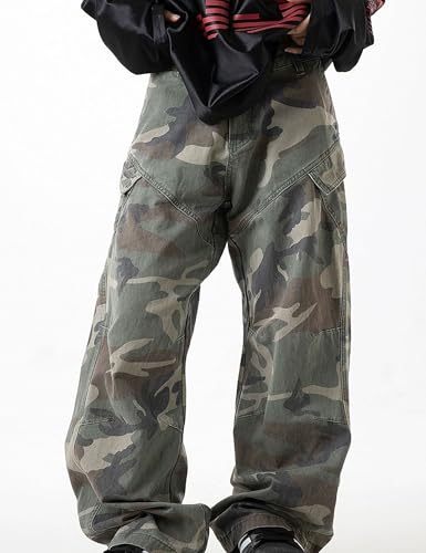 Y2k Camo Pants for Men Baggy Jeans Hip Hop Pants Baggy Joggers Streetwear Grunge Cargo Pants2